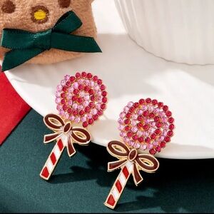 Candy Cane Dangle Earrings